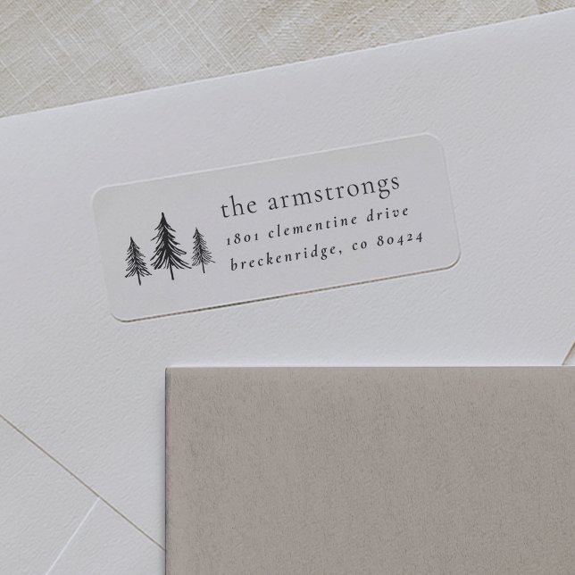 Minimalistische Rücksendeadresse aus schwarzem und (Von Creator hochgeladen)