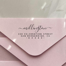 Minimalistische Rücksendeadresse handgeschriebener Gummistempel