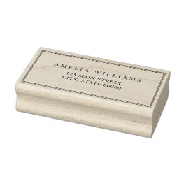 Minimalistische Rücksendeadresse mit zwei Rändern Gummistempel