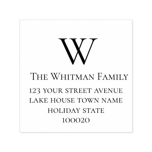 Minimalistische Rücksendeadresse Permastempel (Design)