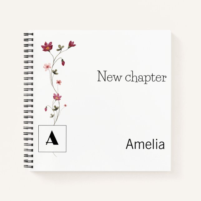 Minimalistische Ruhestandsmonografie Notizbuch (Vorderseite)