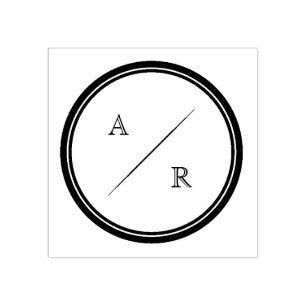 Minimalistische Rundläufe Monogramm Kautschuk Brie Gummistempel