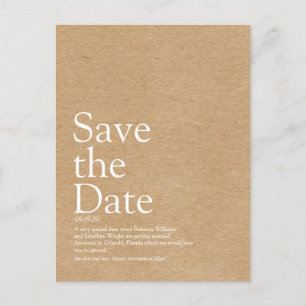 Minimalistische Russatzware Definition Ankündigungspostkarte