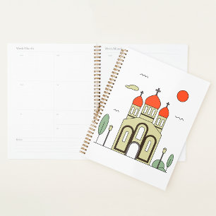 Minimalistische russisch-orthodoxe Kirche Planer