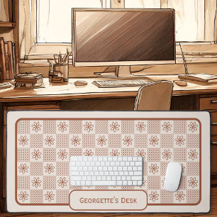 Minimalistische rustikale Blume - Auf Zement überp Schreibtischunterlage