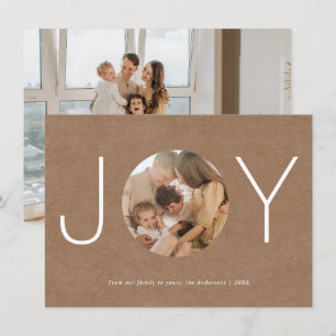 Minimalistische Rustikale Happy Holidays Fotokarte Dankeskarte