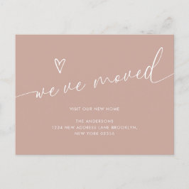 Minimalistische rustikale Herzschrift Wir haben un Postkarte
