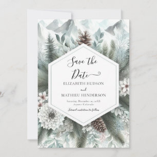 Minimalistische Rustikale Hochzeit Save The Date