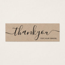 Minimalistische rustikale Kraft Danke, Beilage bes