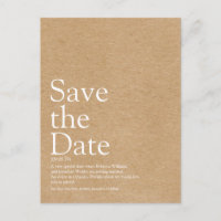 Minimalistische rustikale Save the Date Definition