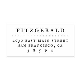 Minimalistische rustikale Typografie-Rücksendeadre Gummistempel