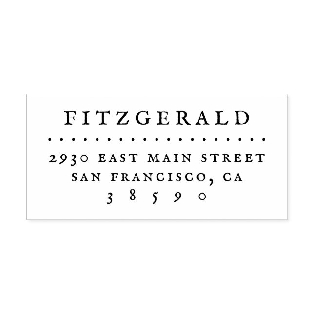 Minimalistische rustikale Typografie-Rücksendeadre Gummistempel (Prägung)