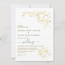 Minimalistische Sage-Grün-Gold-Blumen-Hochzeit