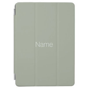 Minimalistische Salbei-individuelle Name-Monogramm iPad Air Hülle