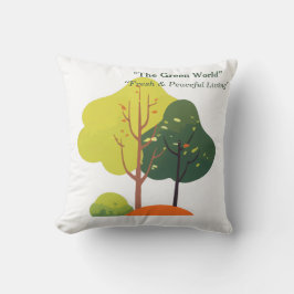 Minimalistische Salbeigrüne Baum-Kissenhülle  Kissen