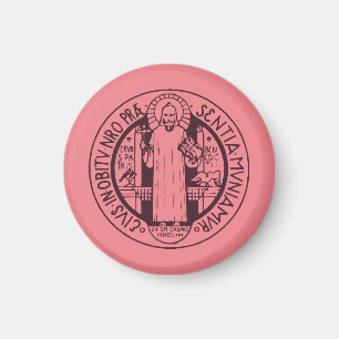 Minimalistische Sankt-Benedikt-Medaillen-Symbolkun Magnet