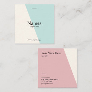 Minimalistische saubere quadratische visitenkarte