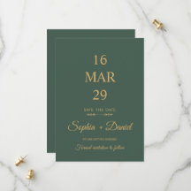 Minimalistische Save-the-Date-Hochzeitskarte in Sa