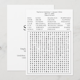 Minimalistische Save the Date Hochzeitwortsuche - Einladung