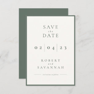 Minimalistische Save the Date Karte anzeigen