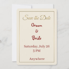 Minimalistische Save the Date-Karte Date