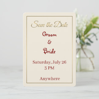 Minimalistische Save the Date-Karte Date