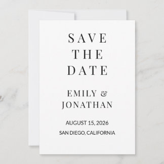 Minimalistische Save the Date Karte - Elegante ben