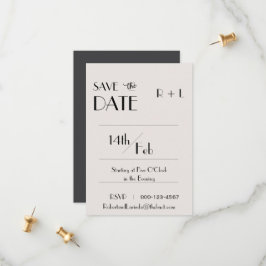 Minimalistische Save the Date-Karte Save The Date