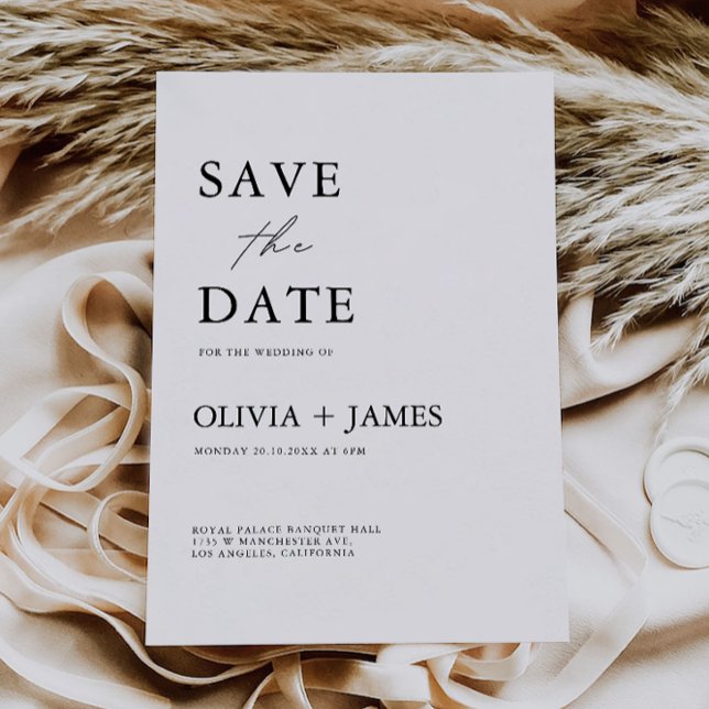 Minimalistische Save the Date Vorlage (Minimalist Save the Date Template)
