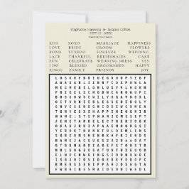 Minimalistische Save the Date Word-Suche - Beige Einladung