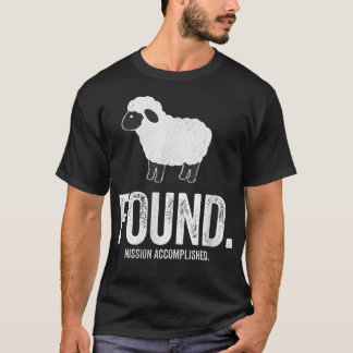 Minimalistische Schaf-Christen-Psalm-23-Lamm gefun T-Shirt