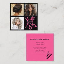 Minimalistische Schere Pink Schwarz Foto Friseursa