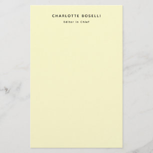 Minimalistische Schlichte Berufliche Creme Briefpapier
