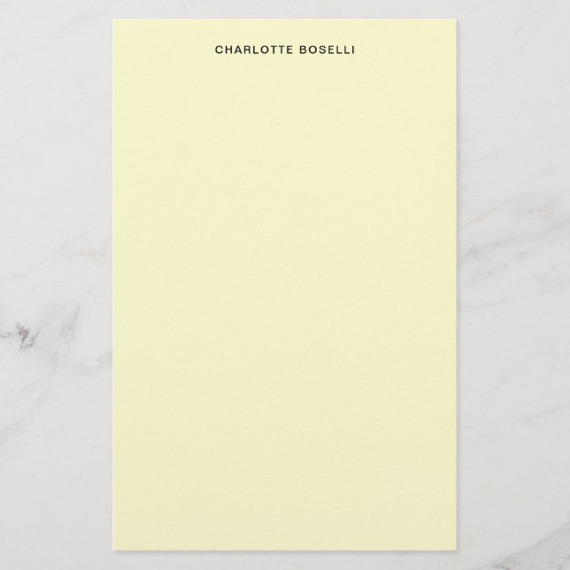 Minimalistische Schlichte Berufliche Creme Briefpapier (Vorderseite)