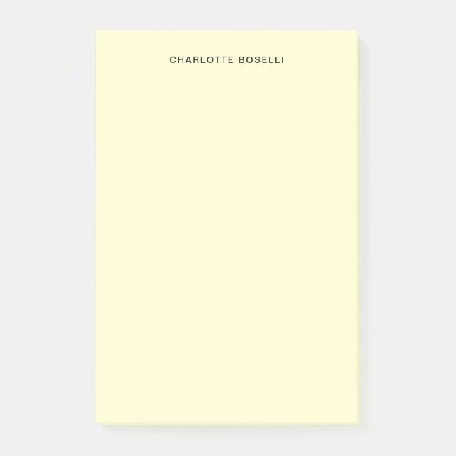 Minimalistische Schlichte Berufliche Creme Post-it Klebezettel (Vorderseite)