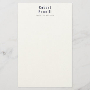 Minimalistische Schlichte, einfache Weiße Moderne Briefpapier