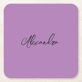 Minimalistische Schlichte Kalligrafie Eigenname La Rechteckiger Pappuntersetzer