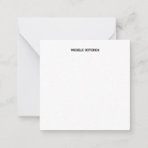 Minimalistische Schlichte Klassik in Schwarz und W Mitteilungskarte
