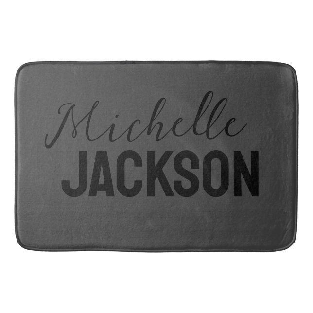 Minimalistische Schlichte Meldung Badematte (Vorderseite)