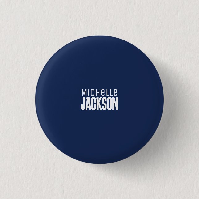 Minimalistische Schlichte Meldung Button (Vorderseite)