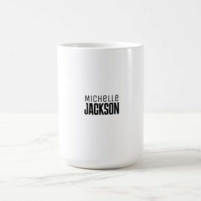 Minimalistische Schlichte Meldung Kaffeetasse (Mittel)
