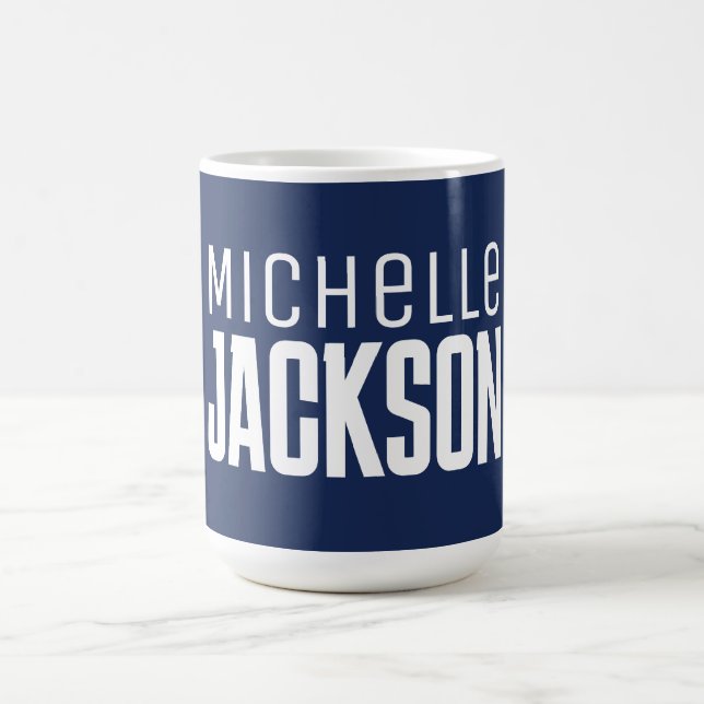 Minimalistische Schlichte Meldung Kaffeetasse (Mittel)
