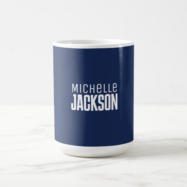 Minimalistische Schlichte Meldung Kaffeetasse (Mittel)