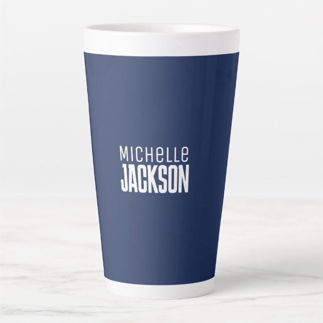 Minimalistische Schlichte Meldung Milchtasse (Vorderseite)