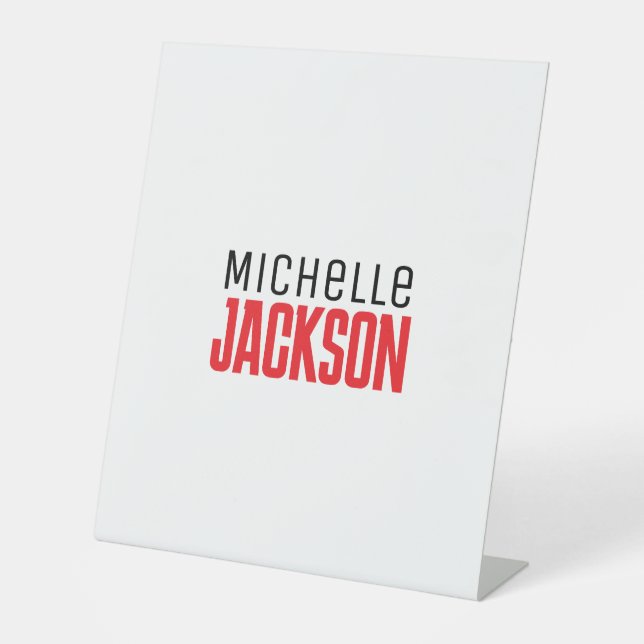 Minimalistische Schlichte Meldung Sockelschild (Vorderseite)