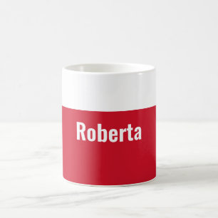 Minimalistische Schlichte Rotweine - Ihr Name Kaffeetasse