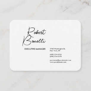 Minimalistische Schlichte Schwarz-Weiß-Moderne Lou Visitenkarte