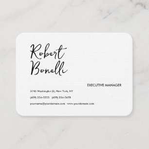 Minimalistische Schlichte Schwarz-Weiß-Moderne Lou Visitenkarte