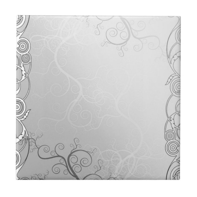 Minimalistische, schlichte silbergraue Vorlage - a Fliese (Vorderseite)