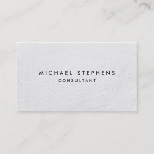 Minimalistische Schlichte Weiße Textur Visitenkarte